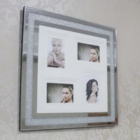 four in one photos combination frame wall mounted crystal family picture frame square wall mounted home decoration picture frame