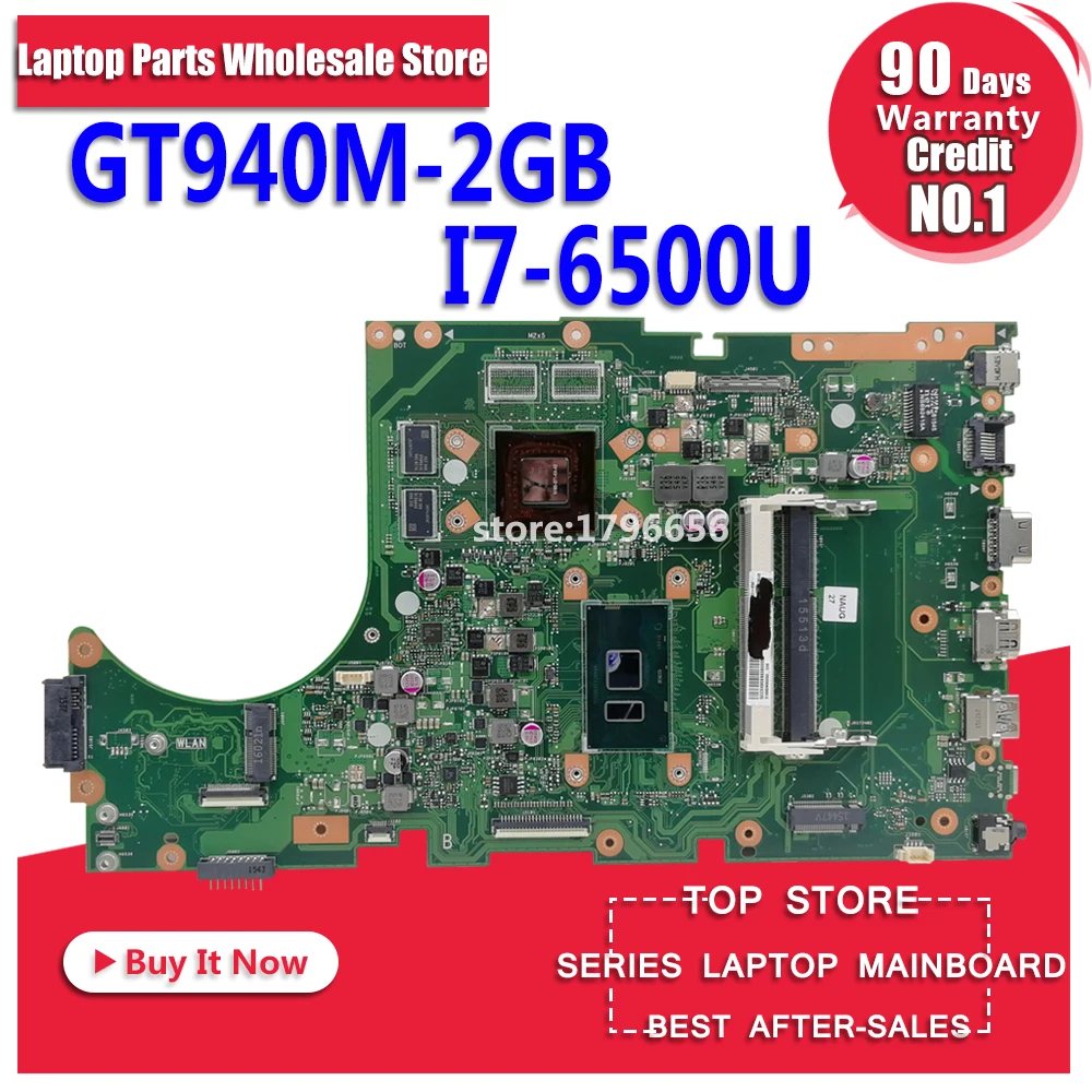 X756UB MAIN_BD./I7 6500U GTX940M 2GB Материнская плата For Asus X756U X756UXM K756U материнская для ноутбука