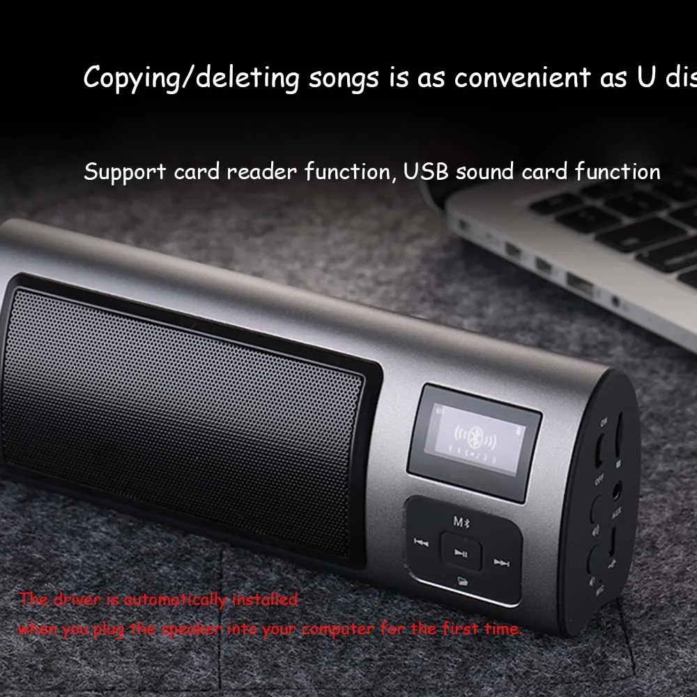 JINSERTA портативный fm-радио Bluetooth приемник динамик музыкальный плеер Поддержка громкой связи TF карта воспроизведения с ЖК-дисплеем аудио кабель