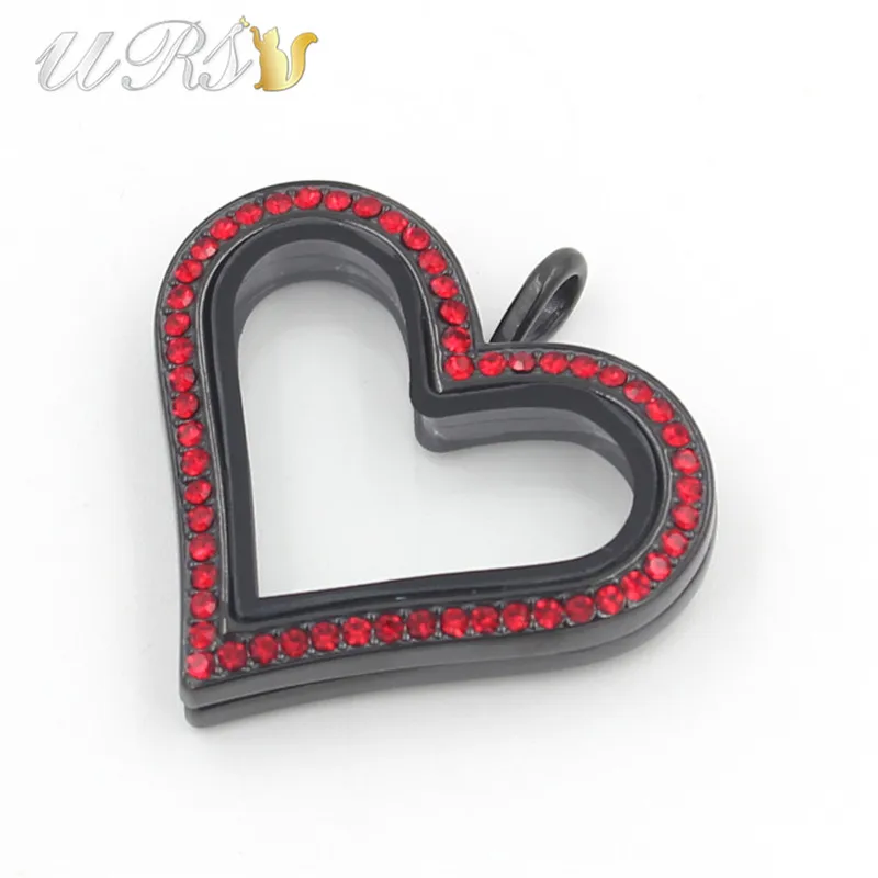35 мм большое сердце Магнитная застежка Красочные чешские кристаллы 316L