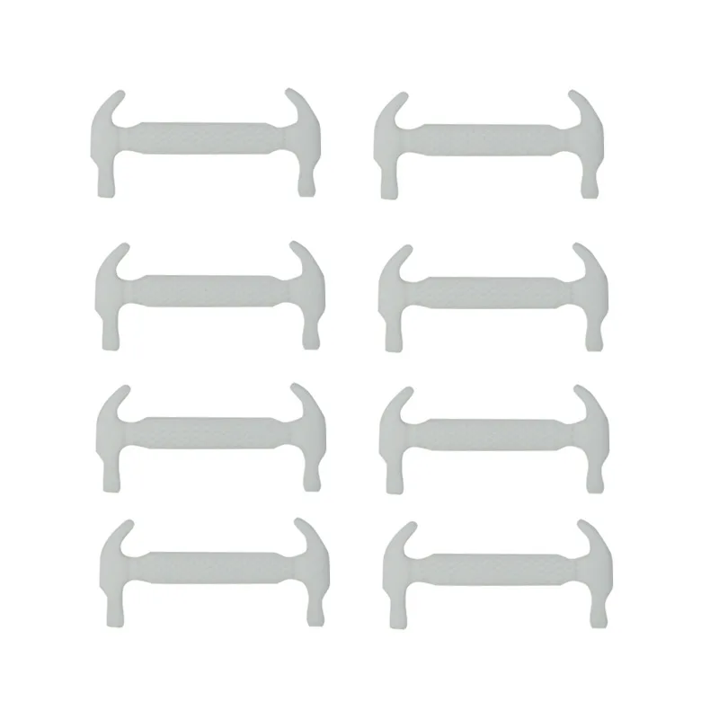 White 10 шт./лот детская шнурки творческий бездельник силиконовый без связали Стирка эластичные молоток обуви аксессуары для детей обувь - Цвет: White