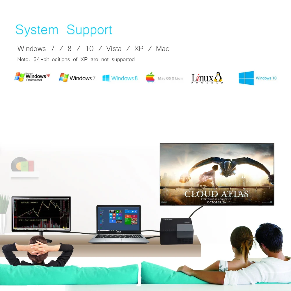 Универсальная док-станция Wavlink Внешний USB 3,0 Dual Video DisplayLink usb-хаб Full HD 1080P 2048x1152 DVI HDMI для портативных ПК