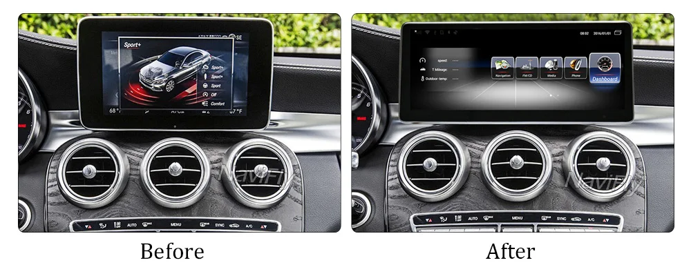 10,2 'Android 7,1 4G LTE 3+ 32G Автомобильный dvd Радио мультимедийный плеер gps навигация для Mercedes Benz C Class S205 W205- W205