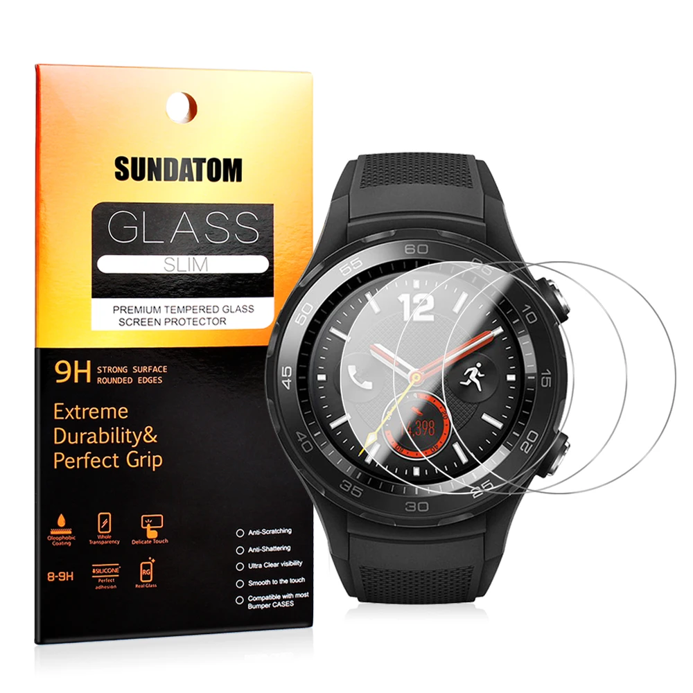 Для huawei Watch 2 Classic & Pro Защитное стекло для экрана SUNDATOM закаленное 2.5D | Отзывы и видеообзор