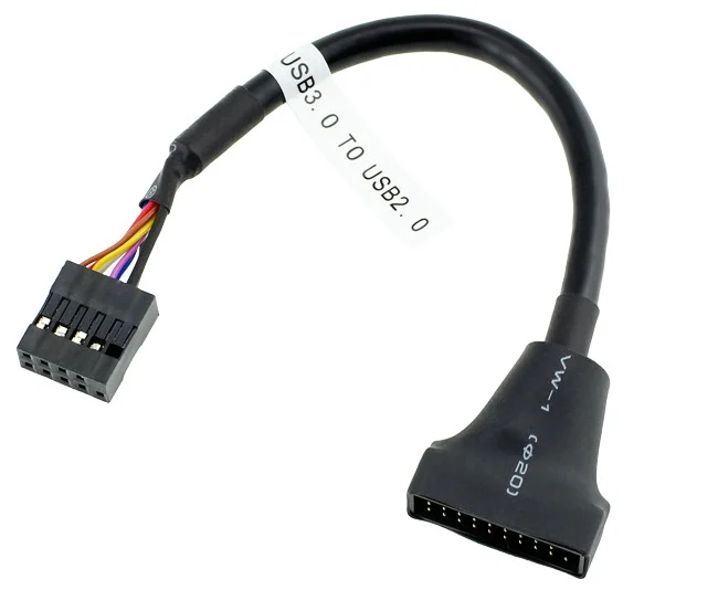 Материнская плата материнская USB 3 0 20 Pin папа к 2 9 pin женский корпус кабель