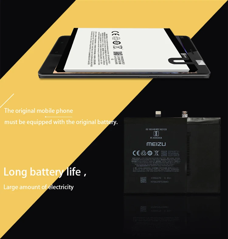 Meizu BT65M 3060mAh аккумулятор для телефона Meizu MX6 высокое качество+ номер отслеживания