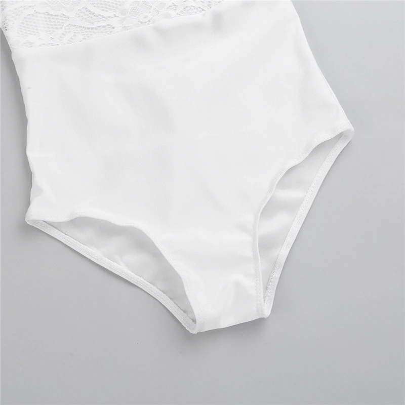 Детское цветочное кружевное балетное танцевальное трико с вырезом для девочек |