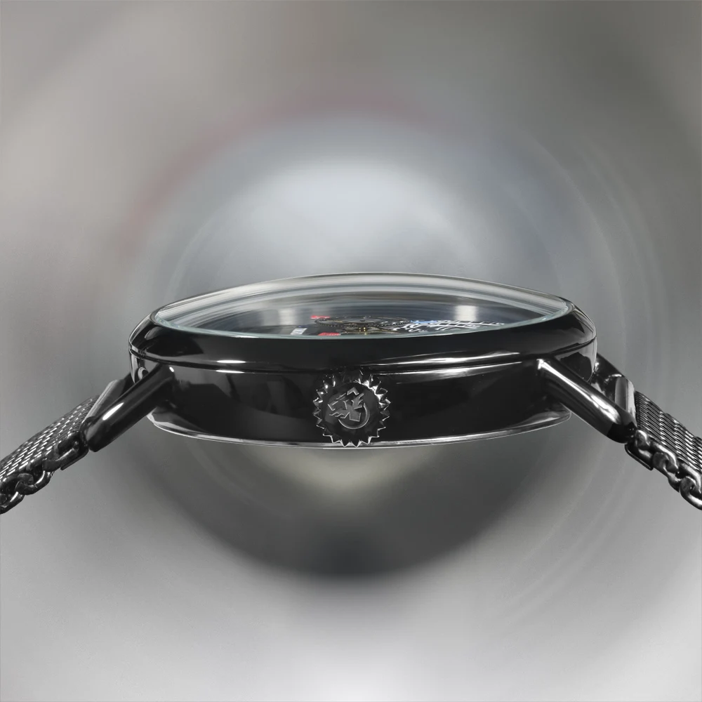 

TOMORO Original Men Vogue Fashion Unique Reading Casual Clock Luxury Male Date Quartz Creative Cool Gift Watch with Mesh Strap
