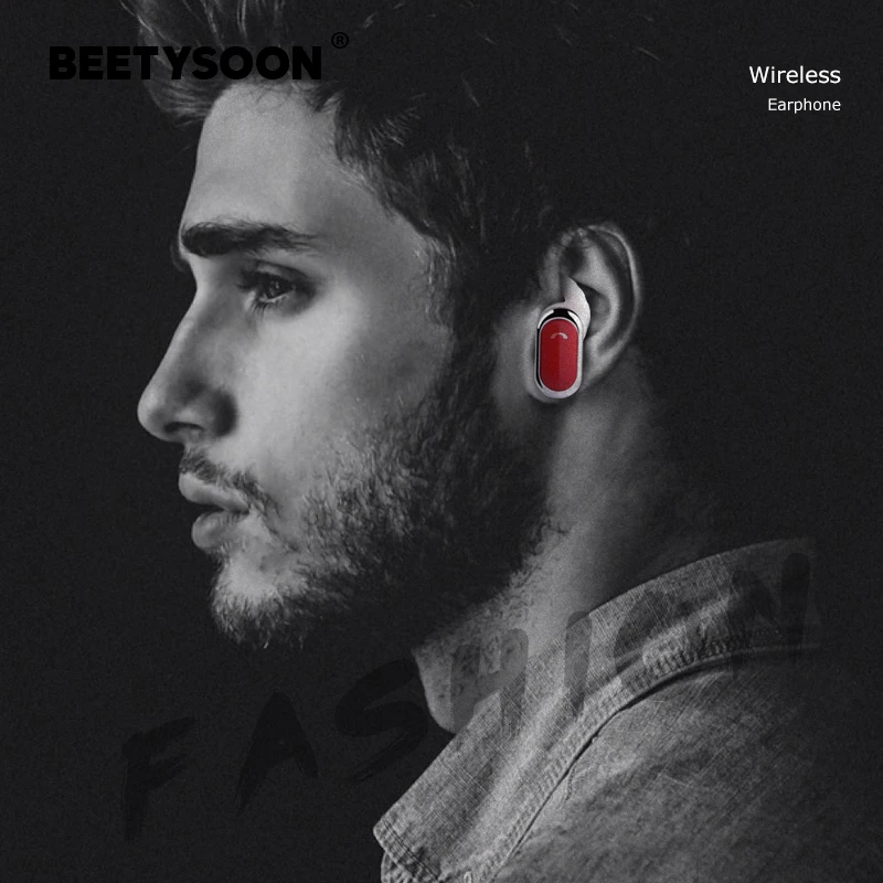 BEETYSOON беспроводные Bluetooth наушники спортивные 3D стерео Hands-free Мини гарнитура с power