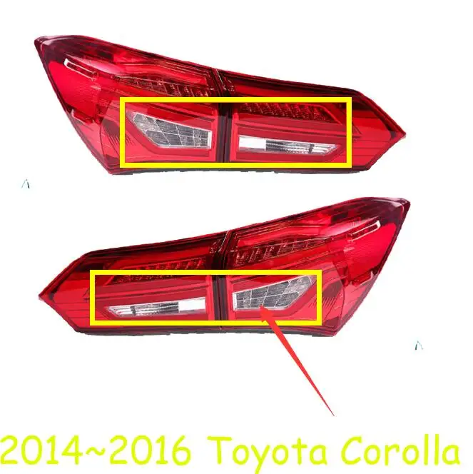 Один комплект фар для бампера автомобиля задние фонари для Corolla задний фонарь год светодиодные задние фары противотуманные фары Corolla задний фонарь - Цвет: red with white