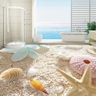 Самоклеящиеся фотообои с 3D изображением морских звезд, ракушек, пола, гостиной, ванной комнаты, ПВХ