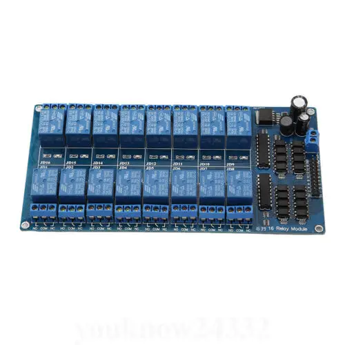 12V 16 Channel Relay Module for Arduino UNO MEGA 2560 R3 Raspberry Pi Board 3B24 | Электроника