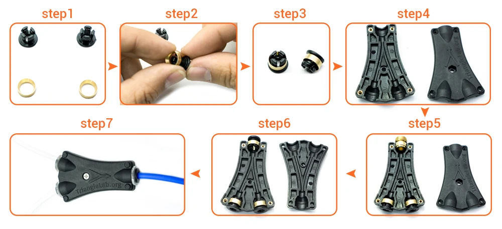 Trianglelab 3dprinter V6 Циклоп dual head комплект 2WAY в 1WAY из 2 в 1 из TL-Feederbowden Прометей Системы с только экструдер Titan