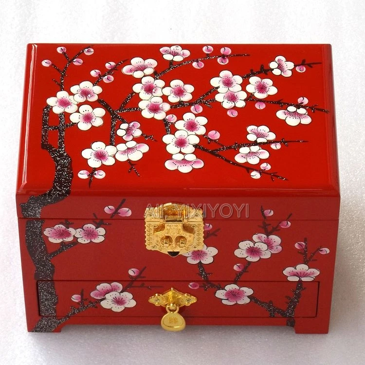 Деревянная шкатулка для ювелирных украшений с зеркалом 3 слоя|Упаковка и стойки