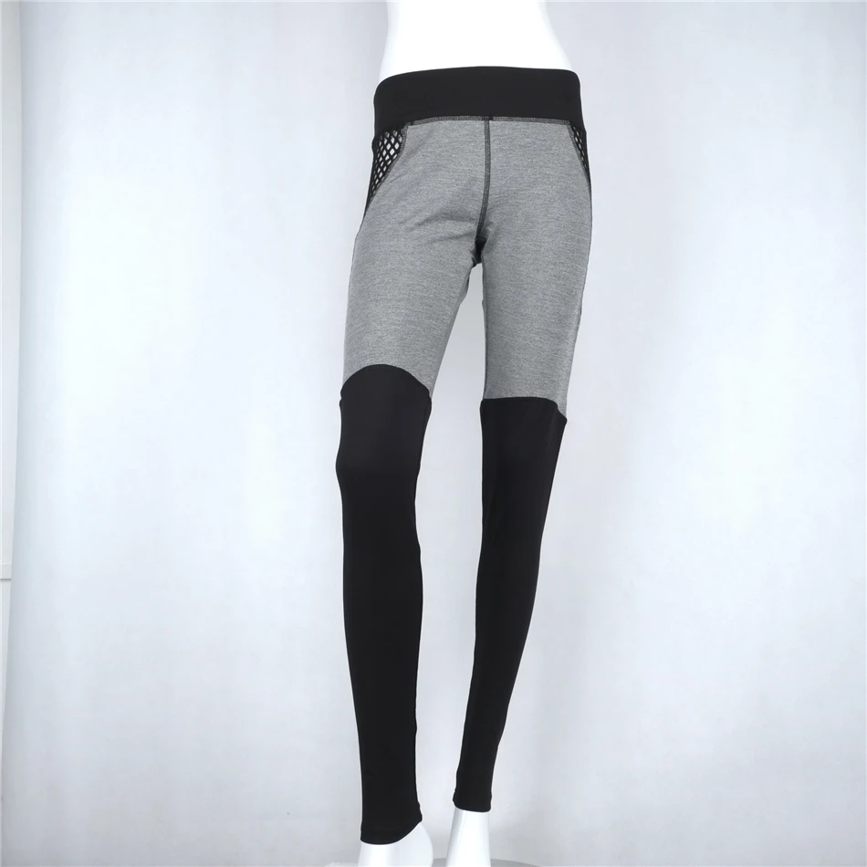 2018 спортивные Леггинсы для женщин фитнес высокий эластичный лоскутный пояс