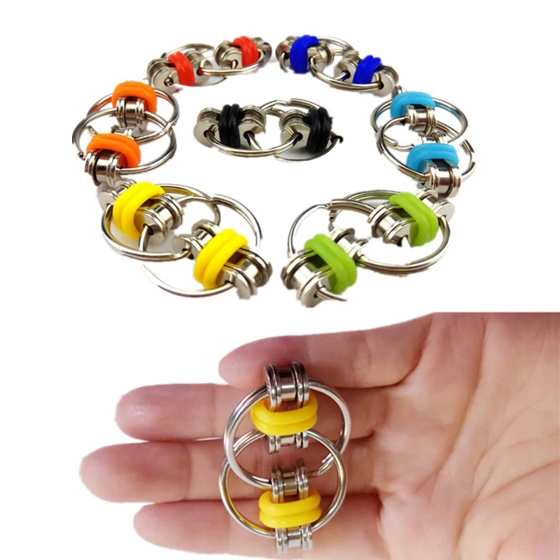 Ручной Спиннер Tri-Spinner для уменьшения стресса EDC игрушка-Непоседа для аутизма СДВГ брелок фиджет игрушка кончик пальца декомпрессия цепь
