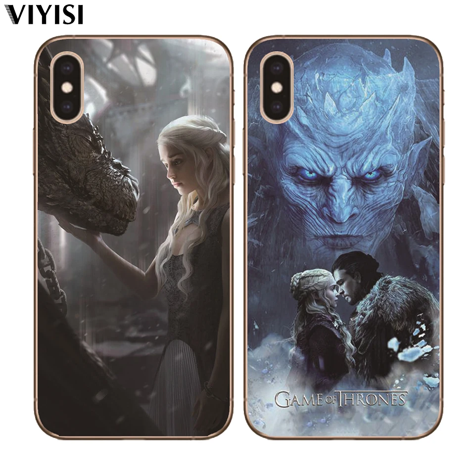 Чехол для IPhone X XS MAX XR 7 8 6 6S Plus 5 5S SE Game Thrones Daenerys Dragon Jon Snow Tyrion Lannister Мягкий силиконовый