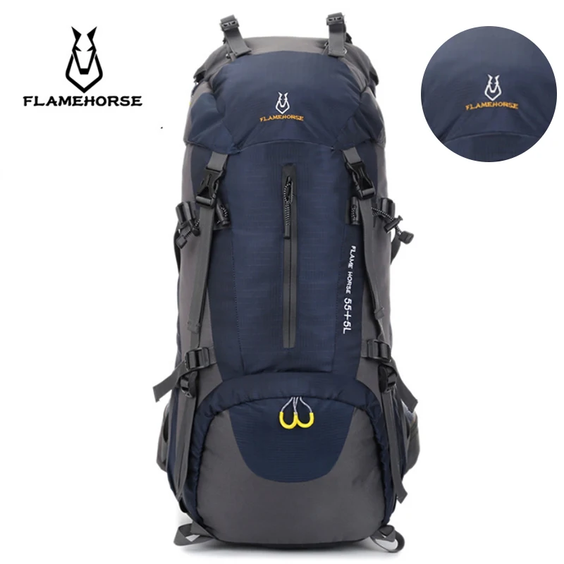 FLAMEHORSE 60L Большой Вместительный модный мужской рюкзак Водонепроницаемый дорожный