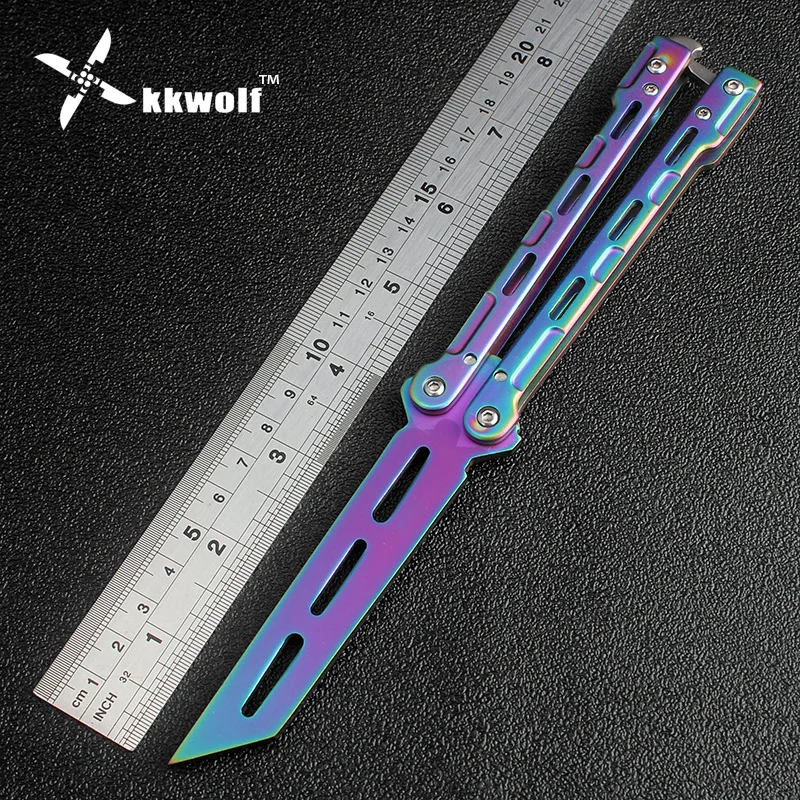 KKWOLF Новый BM42 нож из нержавеющей стали balisong с бабочкой тренировочный