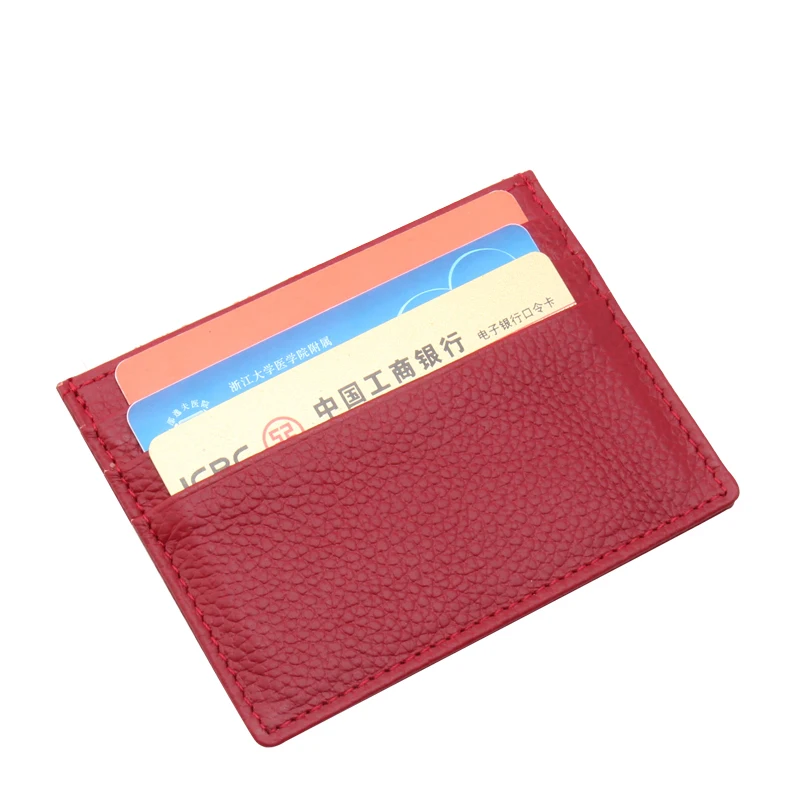 Модный тонкий чехол для банковских карт из натуральной кожи мини-кошелек мужчин