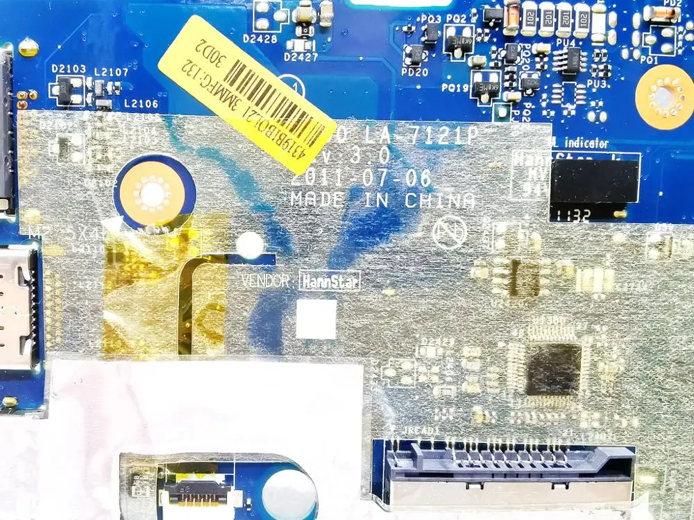 Оригинальный Для ACER 3830 т Материнская плата ноутбука 3830T HM65 LA 7121P испытанное