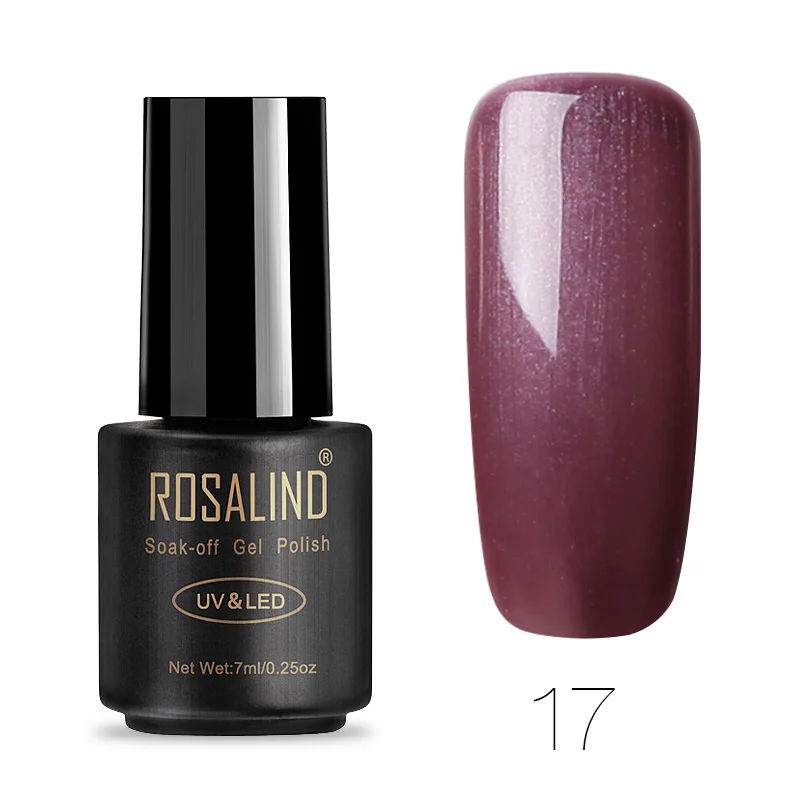 17 ROSALIND набор гель-лаков для ногтей 58 Vernis полуперманентный УФ 7 мл маникюр Дизайн ногтей для гель гибрид исчезает поли гель лак - Цвет: 17