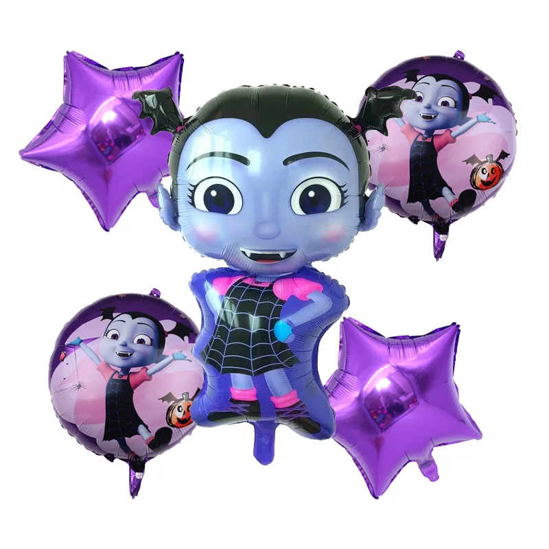 Вампир Девушка пентаграмма ведьма гелиевая фольга Воздушные шары набор детские