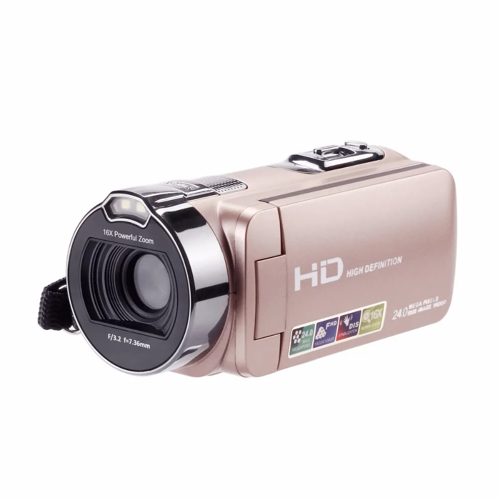 JRGK HDV 312P 2 7 ''дюймовая цифровая камера 24.0MP 1080P 16x Zoom DV видеокамера поворот экрана