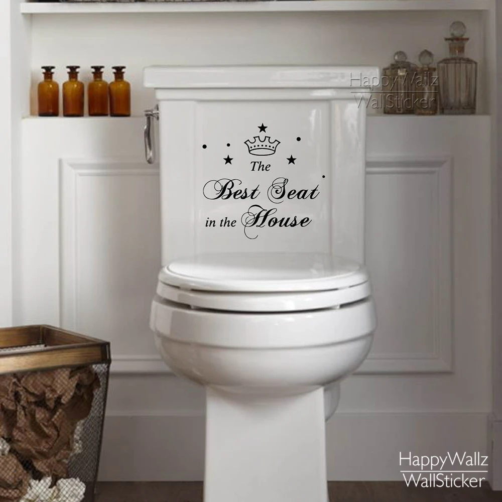 

Best Seat Quote Wall Sticker Bathroom Quote Wall Decal Decorating DIY Washroom Wall Decals Removable Easy Wall Stickers 508Q