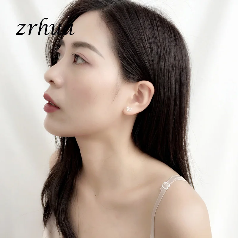 ZRHUA/, клевые серьги из стерлингового серебра 925 пробы для девочек, милые животные, цветок, сверкающие aretes, рождественские подарки для женщин, влюбленных