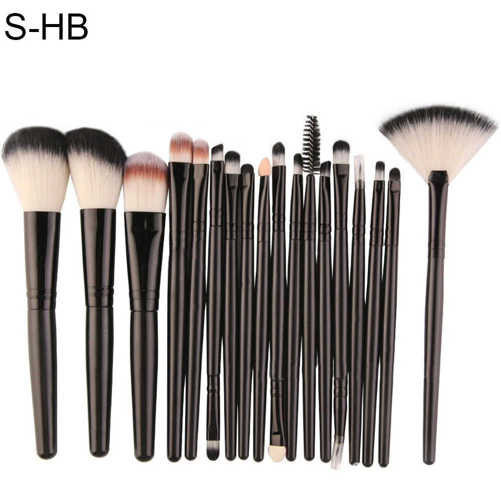 18 шт. набор кистей для макияжа с пластиковой ручкой ресниц подводка глаз