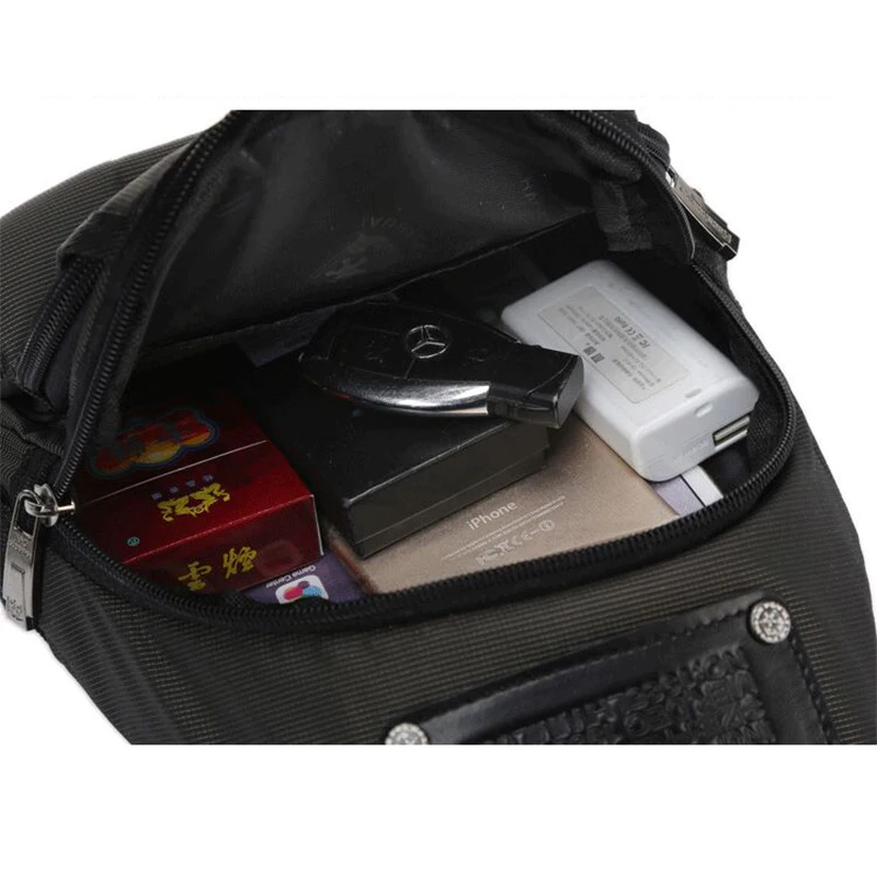 Высокое качество нейлон Для мужчин груди сумки через плечо на заднюю панель