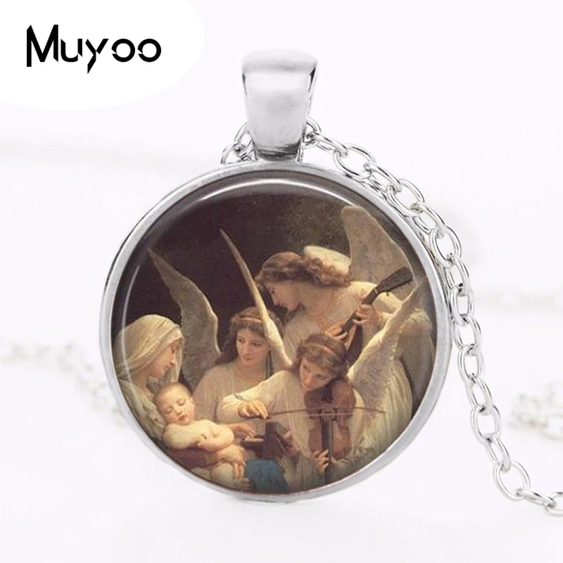 2017 Модные женские Винтажные Украшения HZ1 с изображением девы и ангелов|logo necklace|women
