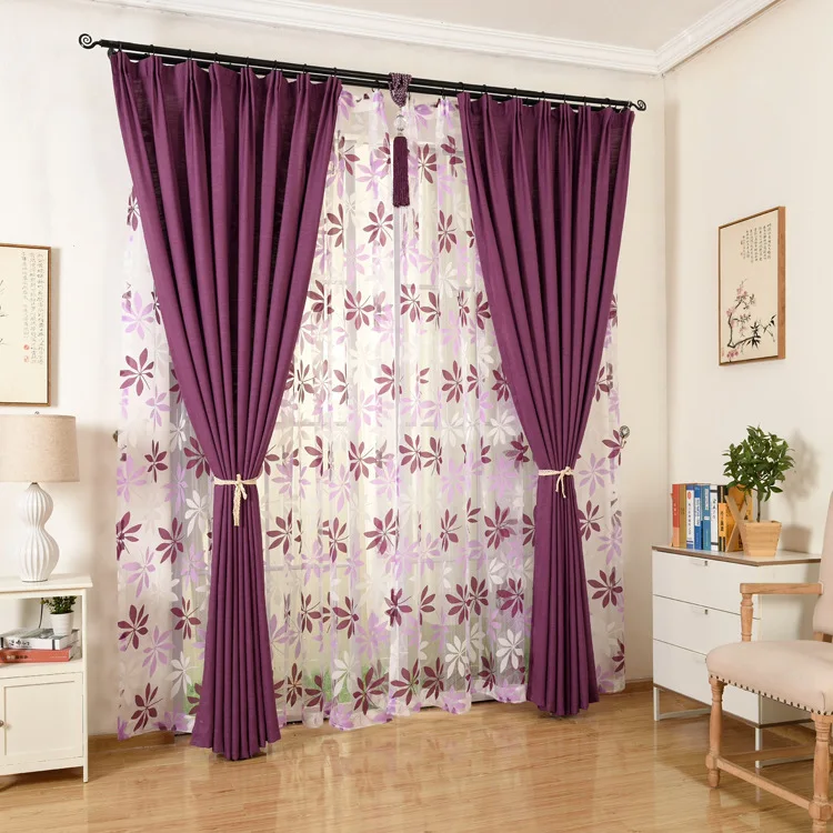 

European and American style Printing jacquard high shading curtain for living room, bed room
