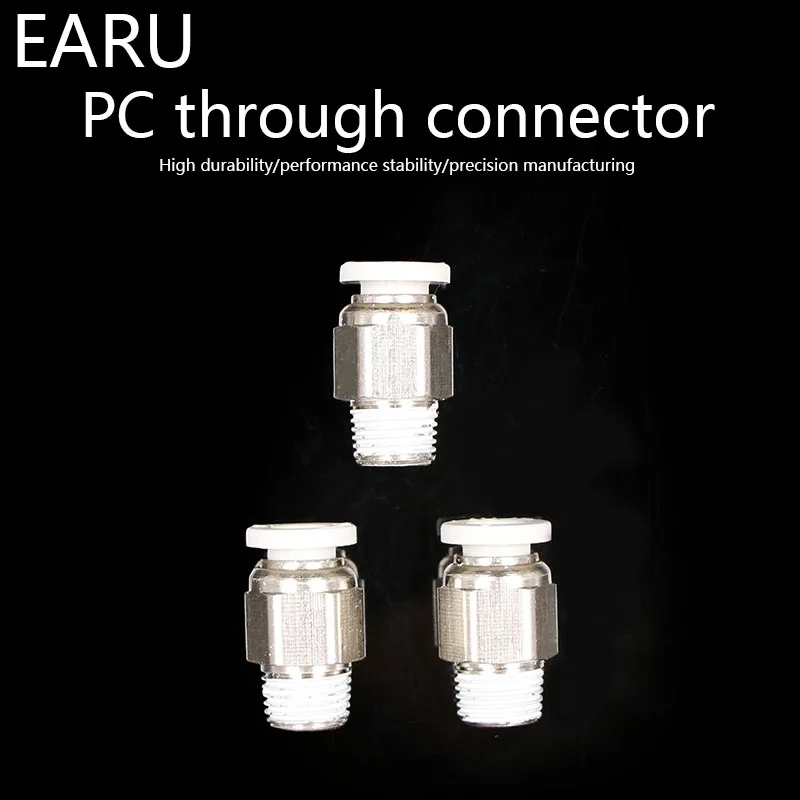1/8 'Ƈ/4'' 3/8 'Ƈ/2'' Male 4 6 8 10 12 мм прямой нажимной в фитинге пневматический