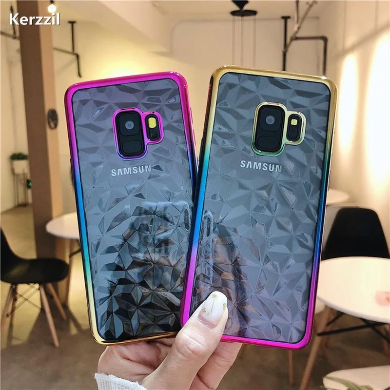 Kerzzil Gradient Jelly Plating Soft TPU Cover Phone Case For Samsung Galaxy S9 Note 8 S8 Plus J3 J5 J7 2017 J2 Pro J4 J6 A6 2018 |