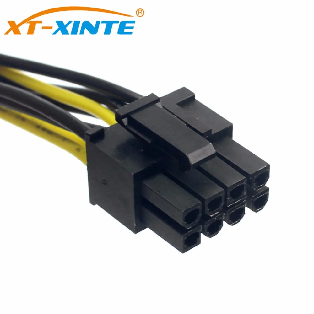 XT XINTE кабель питания 8Pin на двойной большой 4Pin Адаптер Для ЦПУ для ПК 4 + 4pin кабели