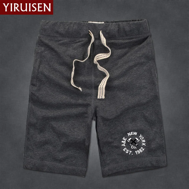 Шорты YiRuiSen мужские с вышивкой брендовые мягкие повседневные штаны из 2021 хлопка - Фото №1