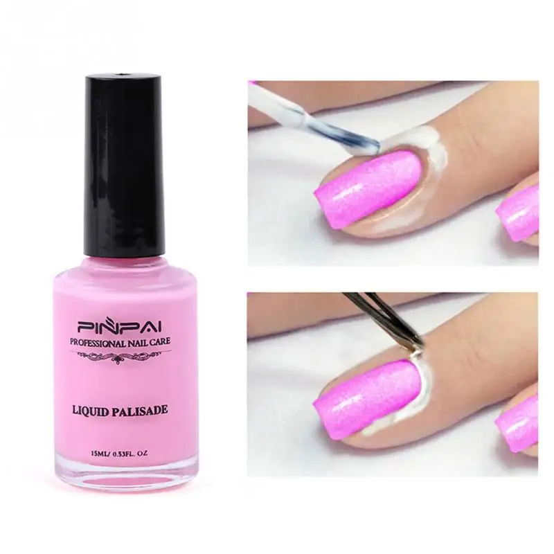 15ml Pink 15 мл/бутылка для маникюра, защита от проливов, гель, защита от перелива, лак для ногтей, клей, удаляемая жидкая лента, паста для ногтей, клей, гель, инструмент, аксессуар - Цвет: 15ml Pink