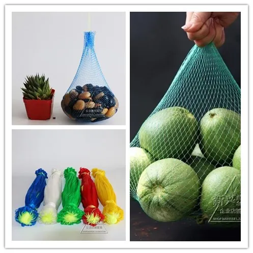 White yellow red Fruit net bag plastic mesh Home receive food packaging Mesh garlic kitchen |