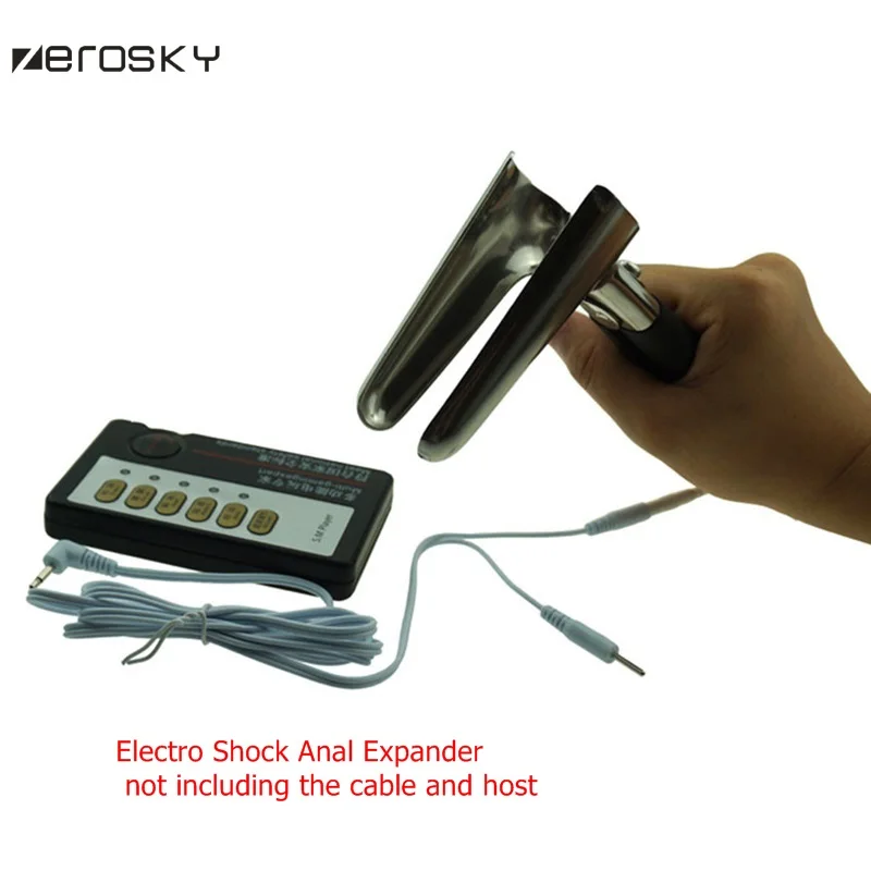Анальный расширитель секс-игрушки Электрический шок из нержавеющей стали