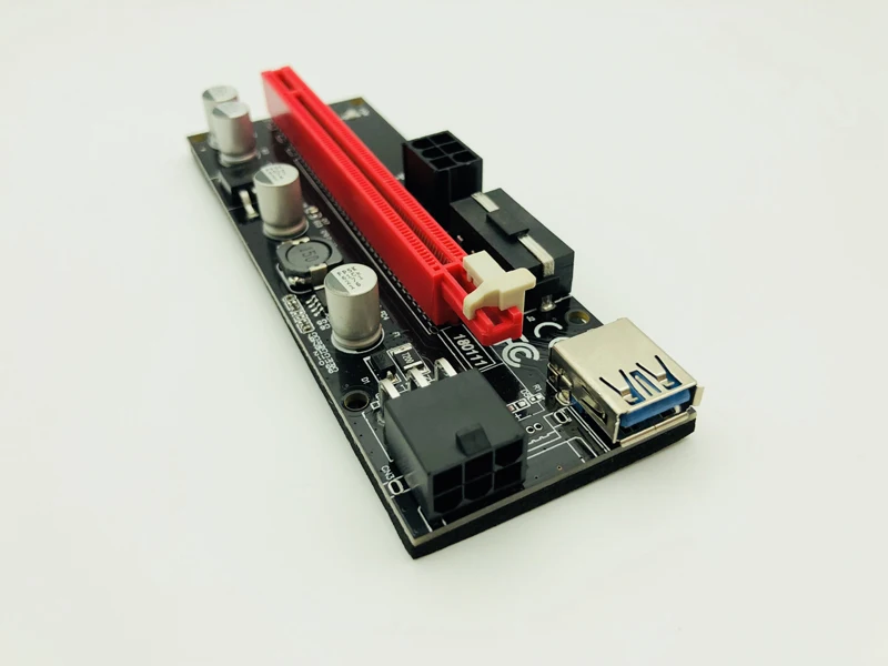 10 шт. новейший PCI Express 1x к 16X PCIE E 009S Molex 6pin адаптер питания SATA USB 3 0 кабель Riser