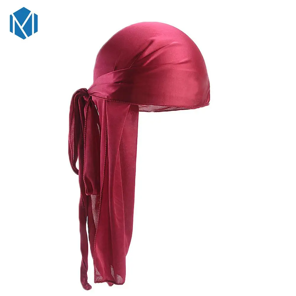 Шелк дюраг Атлас мужской Durags парик бандана пиратская шляпа бандо Cheveux Женская повязка на голову эластичная повязка Haarbanden Voor Vrouwen - Цвет: I