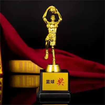Basketball 7,5*7,5*18 см наградной Кубок пластиковый спортивный трофей сувенир домашнее украшение Футбол Баскетбол Бег тхэквондо - Цвет: Basketball