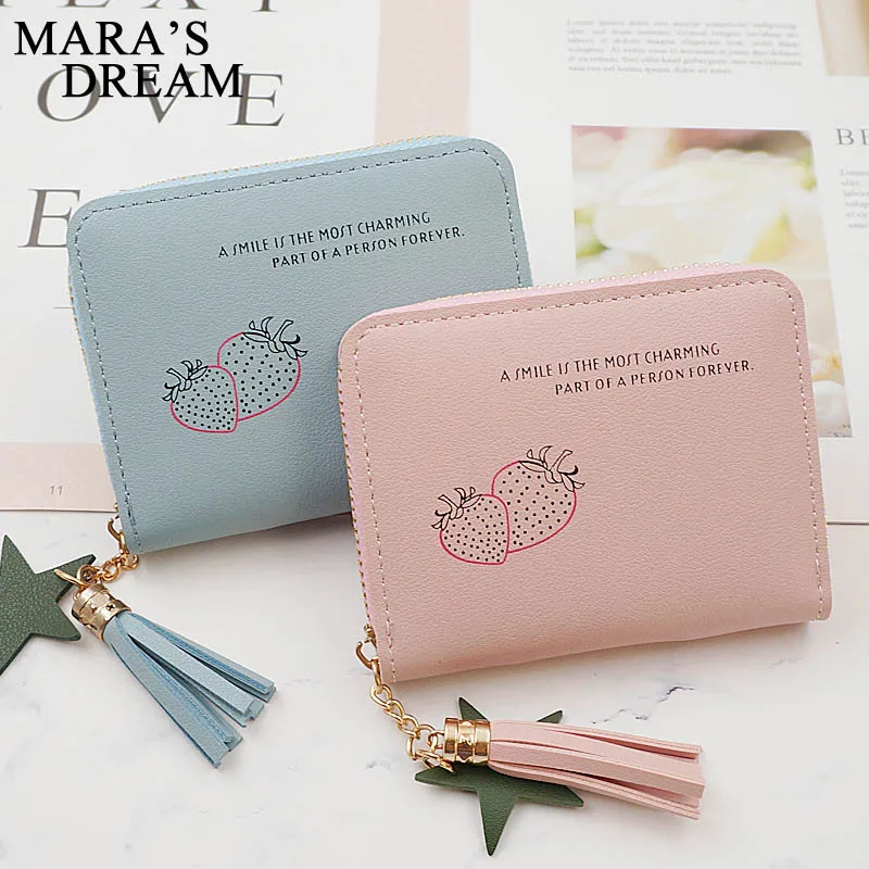 Fashion Women Short Wallet PU Leather Tassel Lady Cute Mini Wallets Brand Women's Purse Small Portable Female Card Holder Bags | Багаж и