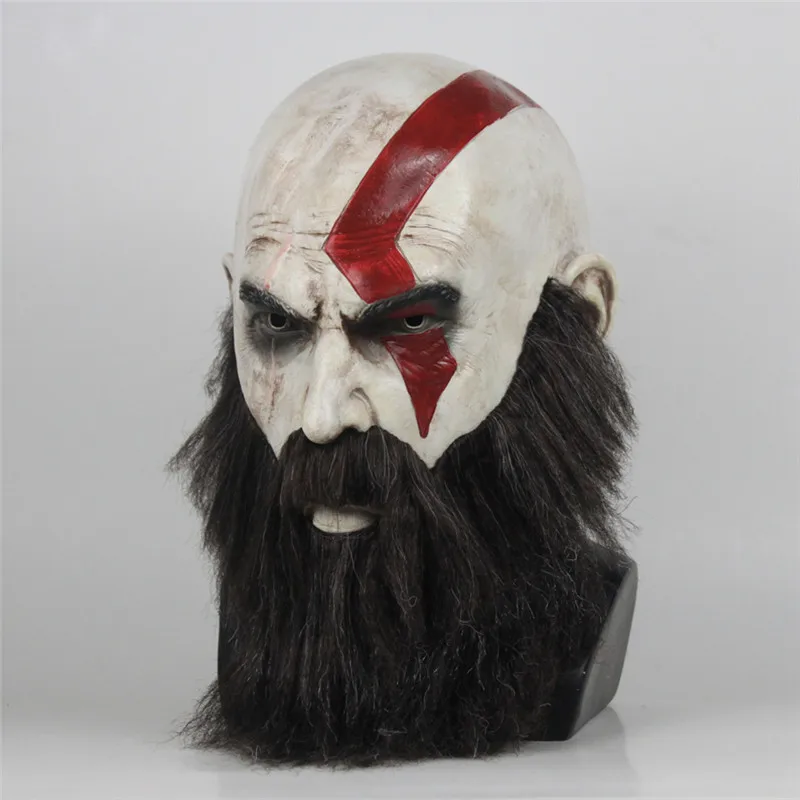 Takerlama игра God of War 4 маски с бородой Косплэй Кратос Ужасы латексные маски шлем Хэллоуин Страшные вечерние реквизит DropShipping
