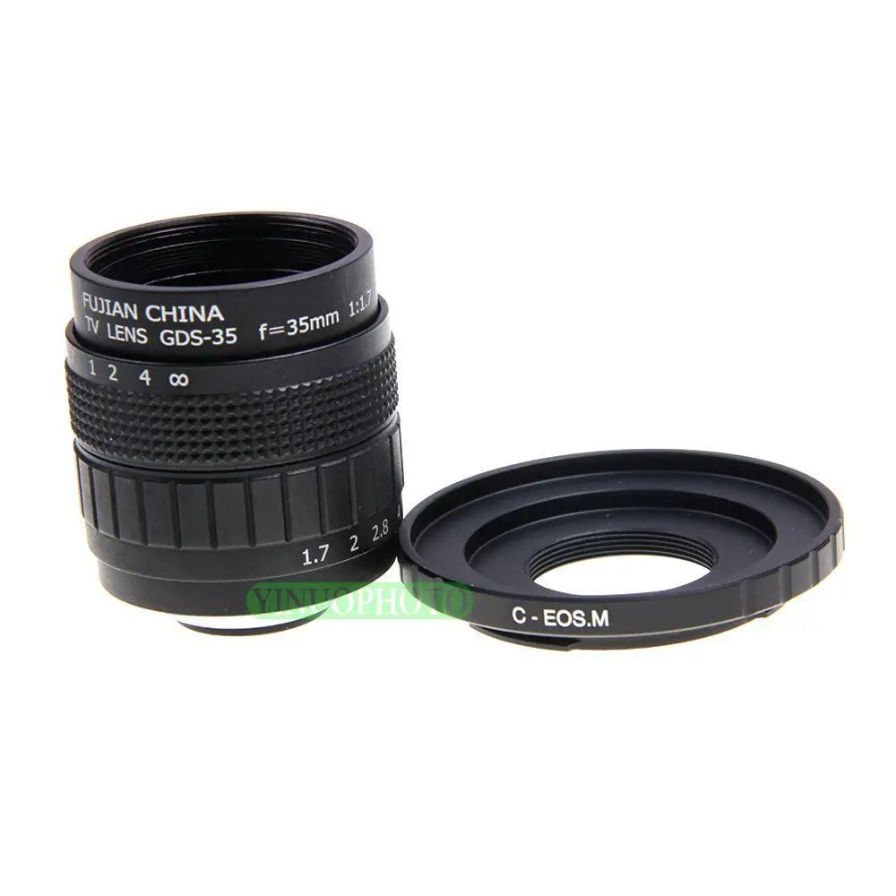 Объектив FUJIAN 35 мм F1.7 C Mount CCTV Для беззеркальных камер Canon EOS M M2 M3|lens for canon|fujian 35mmfujian