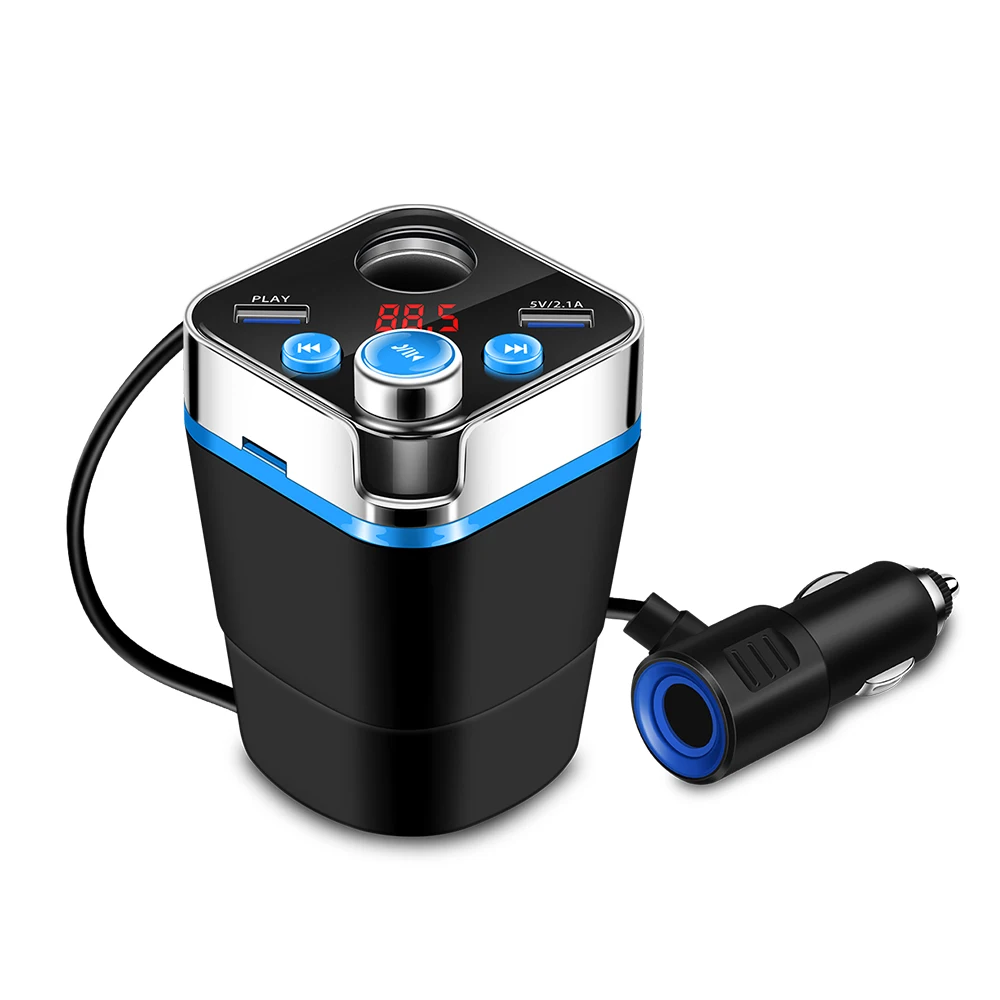 Автомобильный комплект с Bluetooth, автомобильное зарядное устройство, Handsfree, MP3 музыкальный плеер, 5 В, 4.1A, двойной USBFM передатчик, поддержка для Xiaomi Roidmi 2s