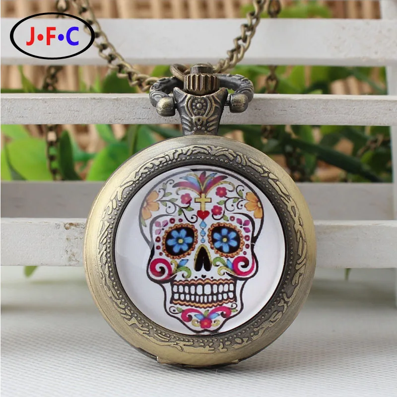 Quartz pocket watch skeleton to do the old clamshell bronze color student personality original gift | Наручные часы