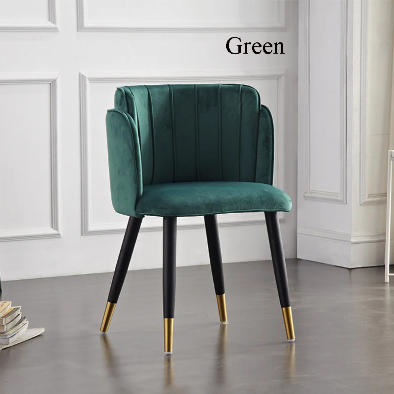 Зеленый Modern Family Bedroom Study Living Room Solid Wood Dining Room Applicable Dining Chair Nordic Light Luxury Coffee Office Meeting - Цвет: Зеленый